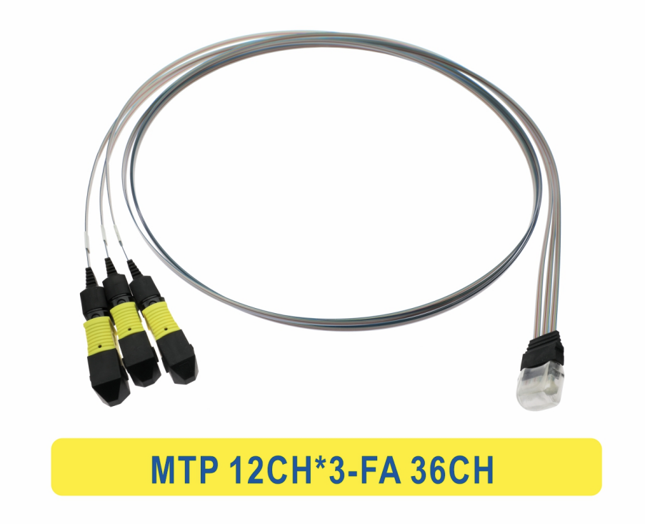 3*12F MTP به 36CH FA فیبر آرایه فیبر نوری Patchcord کابل
