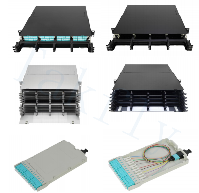 1U / 2U / 4U High Density MPO Cassette Patch Panel (پنت پیچ کیست MPO با چگالی بالا)