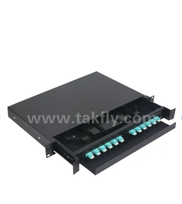 فریم توزیع فیبر TK-ODF-RS24 طراحی کشویی کششی ، مدیریت آسان کابل ، پشتیبانی از نوار و فیبر تک