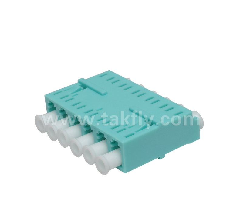 آداپتور 6 راه LC 6 در 1 LC دوبلکس، آداپتور فیبر چگالی بالا، از دست دادن ورودی کم، برای مرکز داده و FTTx High-Density Patching
