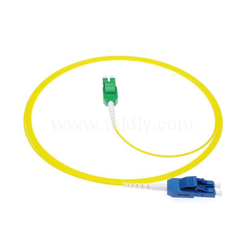 LC Uniboot سیم پیچ فیبر نوری یک لوله دو هسته، قطبی قابل تعویض، زرد، نصف حجم کابل