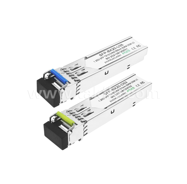 B3524-3LCD20 SFP Bi-Directional Transceiver – 1.25Gbps, 20km, Tx1310nm/Rx1550nm, FP Laser, LC Simplex, DDM/DOM