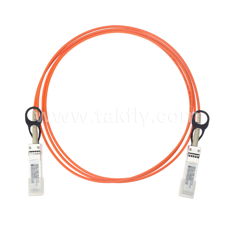 کابل نوری فعال 10G SFP+ (AOC) ¥ 300m بر روی OM3، 850nm VCSEL، قدرت کم <0.35W / پایان، SFP+ به SFP+ اتصال کوتاه مدت