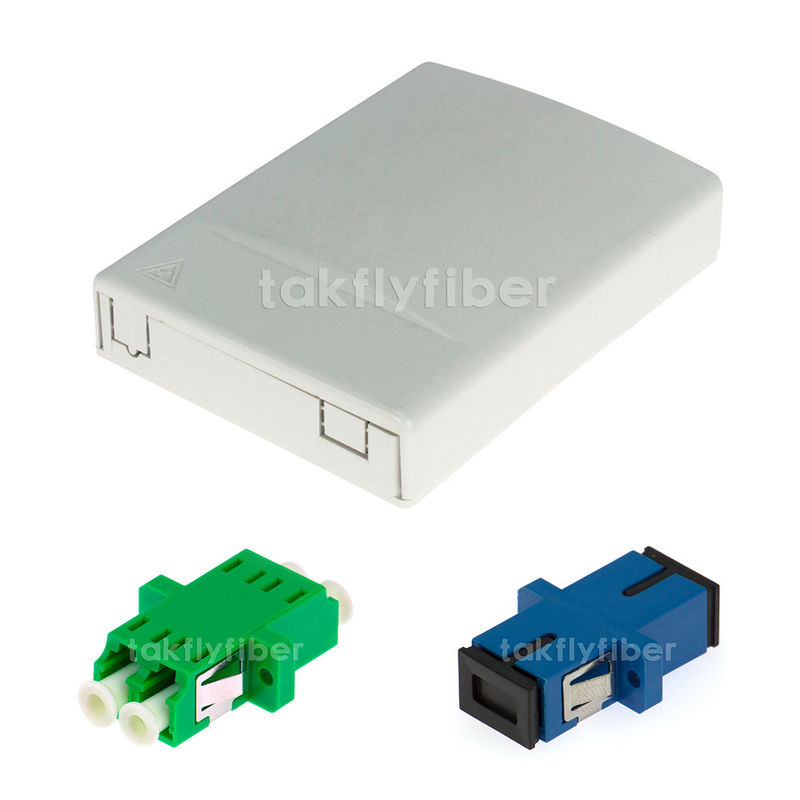 FTTH 2 Ports Mini ABS فیبر نوری دیواری جعبه خاتمه OTB جعبه ختم نوری