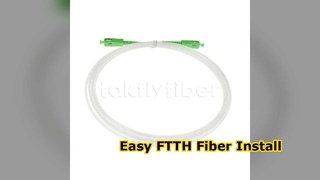 FTTH 2.0*3.0mm شفاف و نامرئی فیبر نوری داخلی پچکورد SCAPC به SCAPC